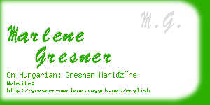 marlene gresner business card